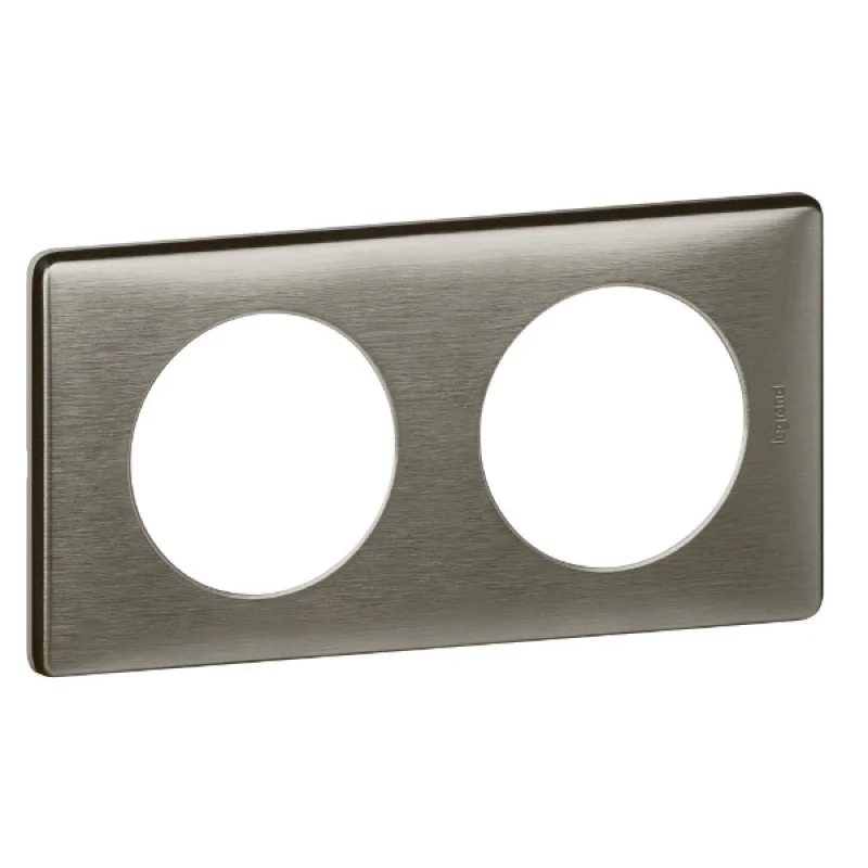 Legrand Frame 2x Tungstène (Stainless steel) - Legrand Celiane 68972