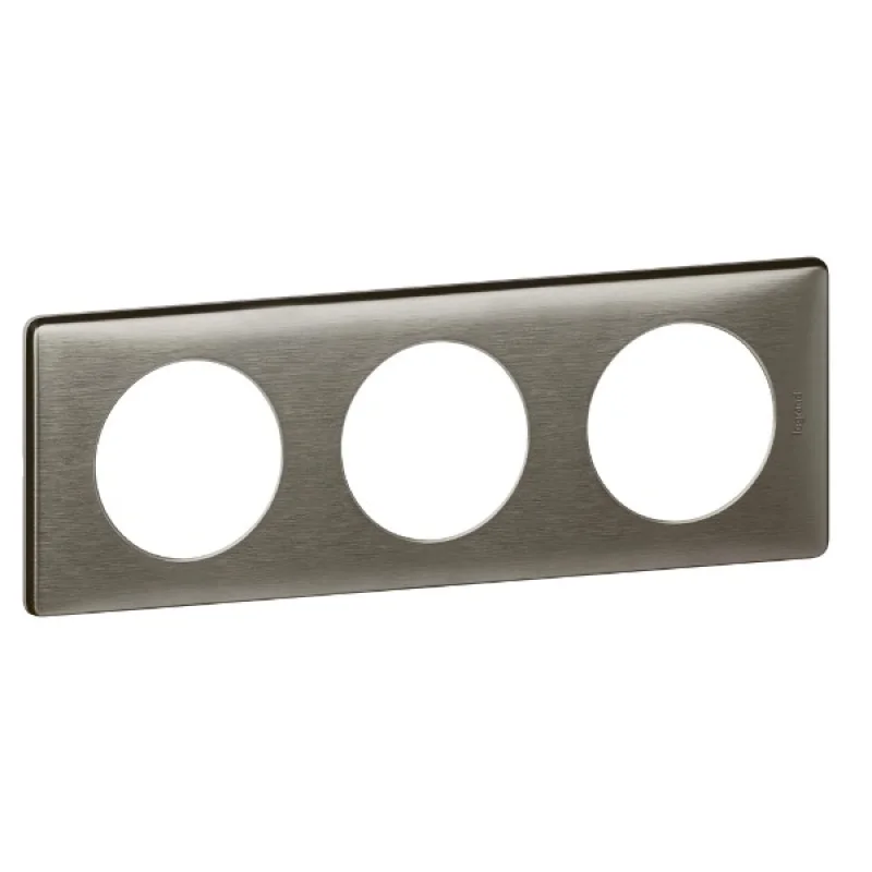 Frame 3x Tungstène (Stainless steel) - Legrand Celiane 68973
