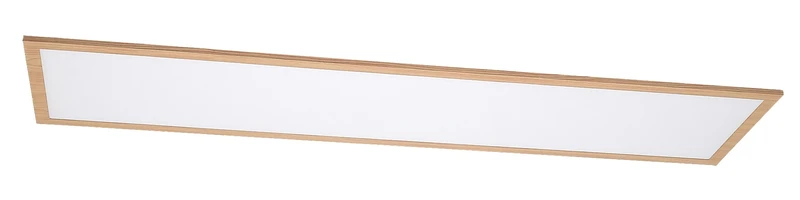Almond – LED ceiling light in colour beech with white shade, 295×1195mm, 40W, 4000K