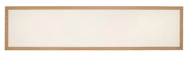 Almond – LED ceiling light in colour beech with white shade, 295×1195mm, 40W, 4000K