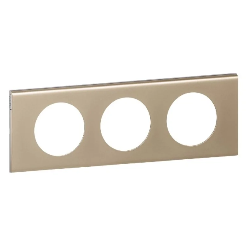 Frame 3x Nickel Velours (Light nickel) - Legrand Celiane 69113