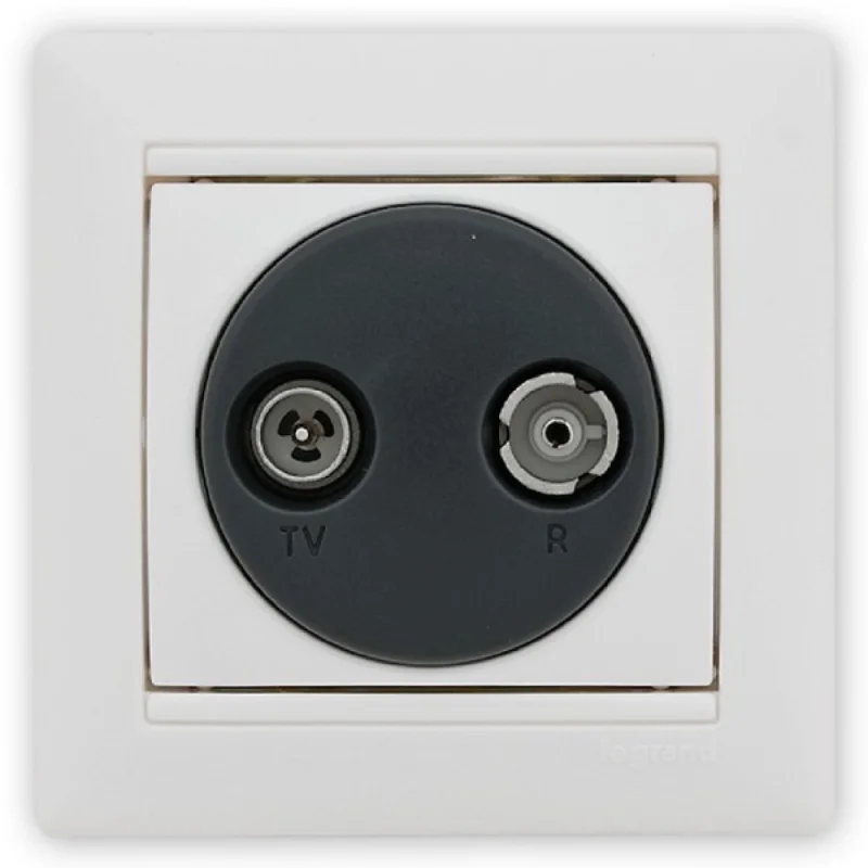 Legrand Blister pack Valena TV outlet+FM 862 MHz White with frame - Legrand Valena 692711