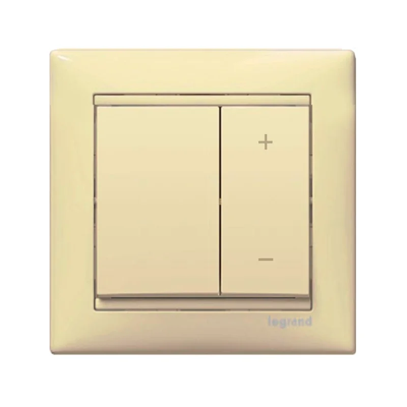 Legrand Blister pack Valena Dimmer 60 - 600W for lamps with н.ж. and halogen 230V Cream with frame - Legrand Valena 692723