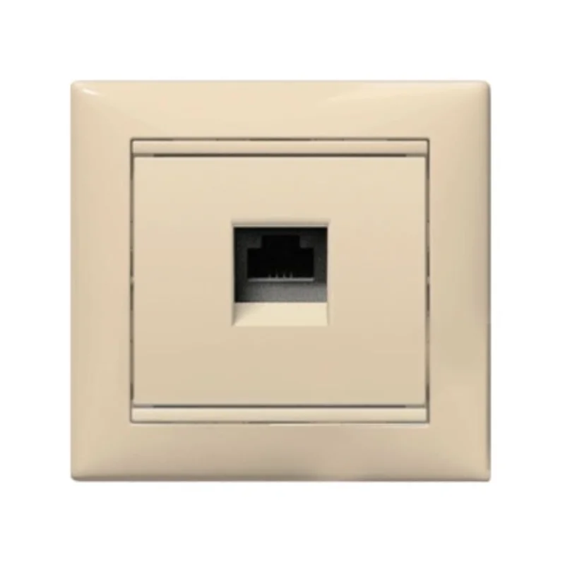 Legrand Blister pack Valena Telephone outlet RJ 11 2 pin Cream with frame - Legrand Valena 692729