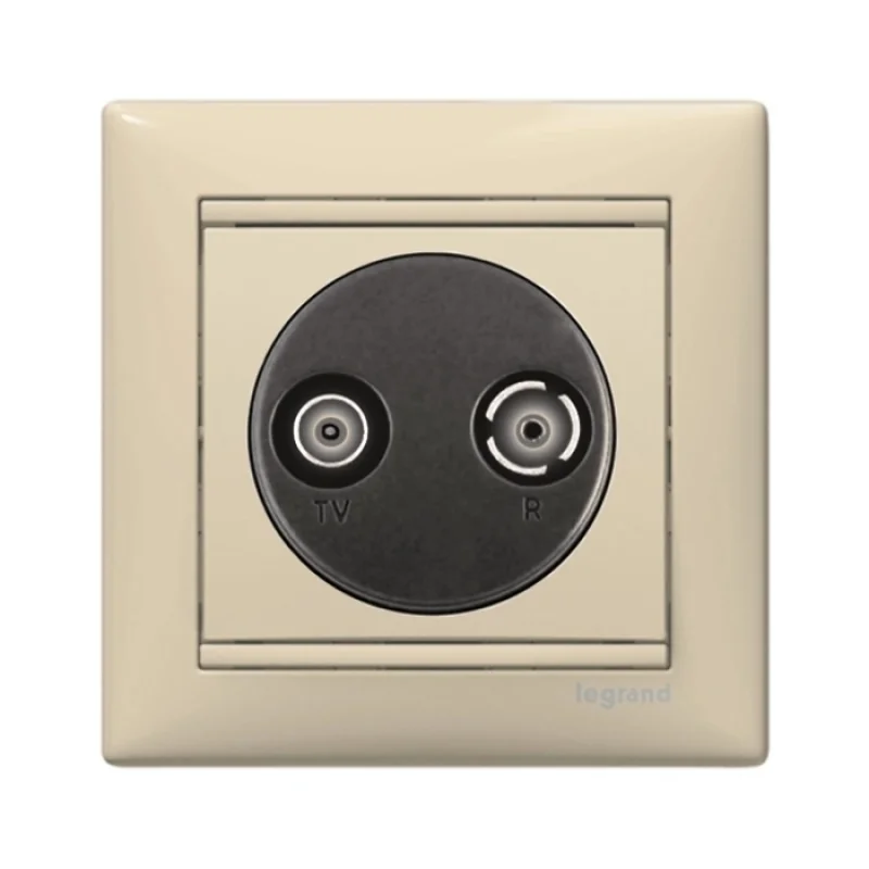 Legrand Блистер Valena Розетка TV+FM 862 MHz Крем с рамка - Legrand Valena 692731