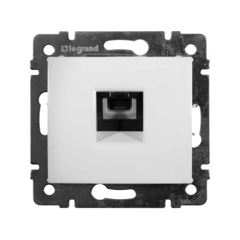Legrand Blister pack Valena Telephone outlet RJ 12 2 pin White - Legrand Valena 692751