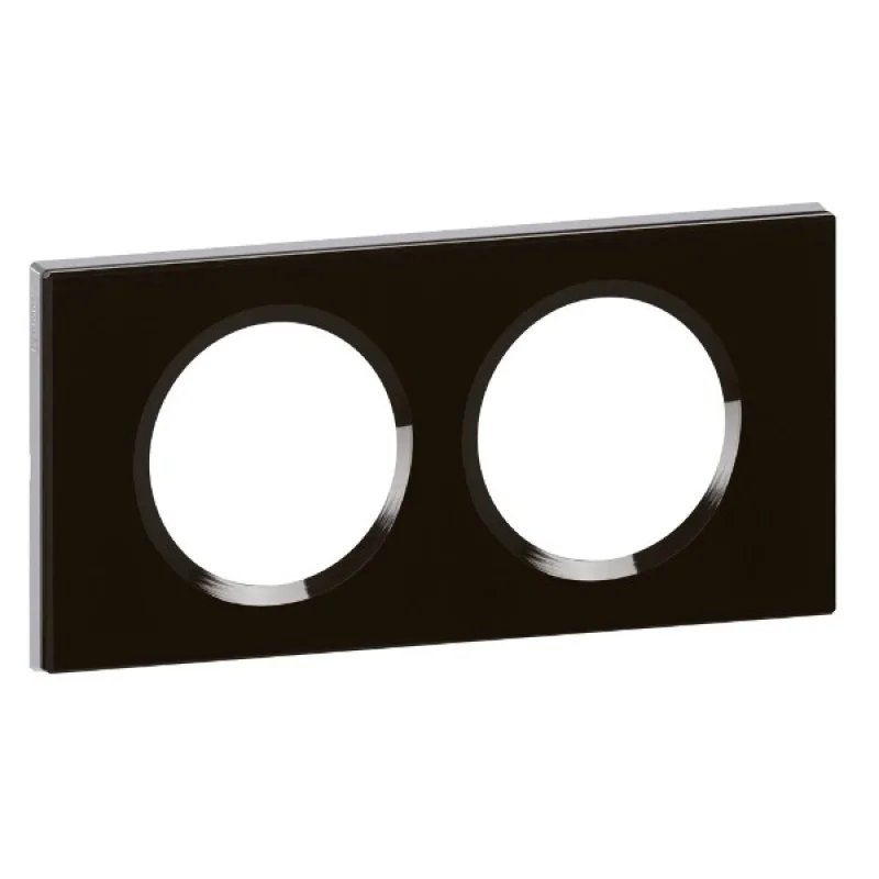 Frame 2x Verre Piano (Black glass) - Legrand Celiane 69302