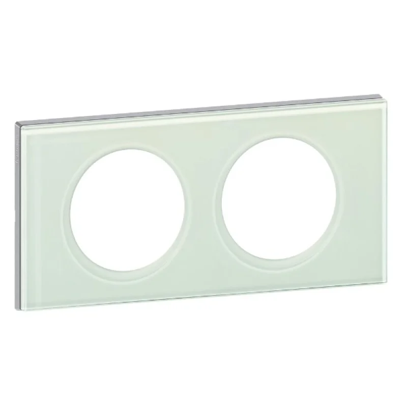 Legrand Frame 2x Verre Kaolin (Kaolin glass) - Legrand Celiane 69312