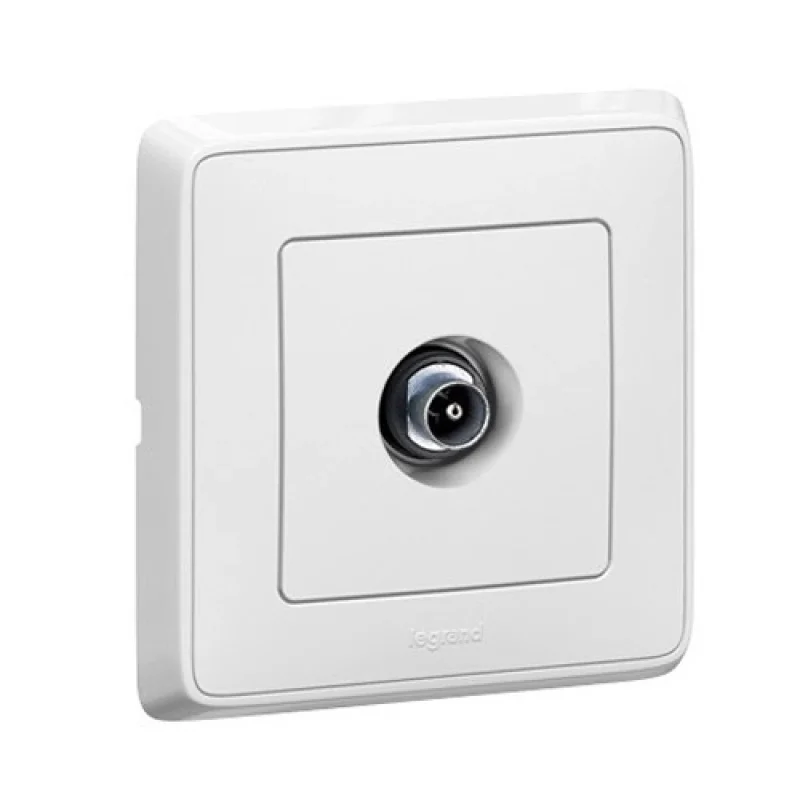 TV Розетка 2150MHz 1.5dB с рамка Бял /блистер опаковка - до изчерпване/ - Legrand Cariva 693966