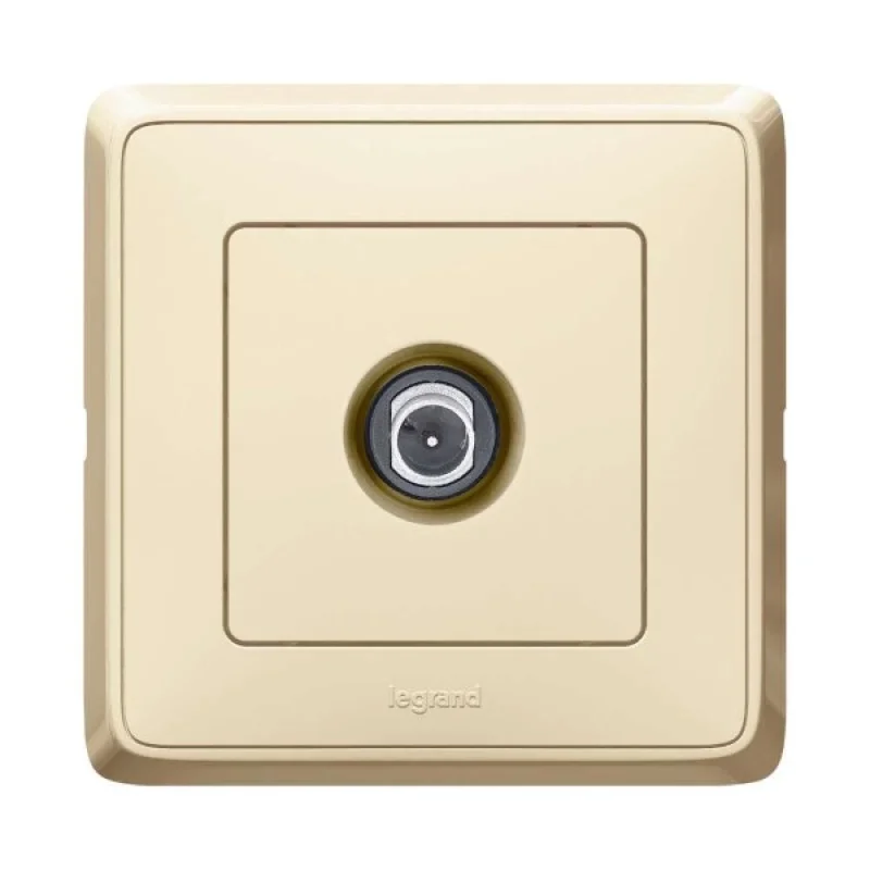 TV Розетка 2150MHz 1.5dB с рамка Крем /блистер опаковка - до изчерпване/ - Legrand Cariva 694166