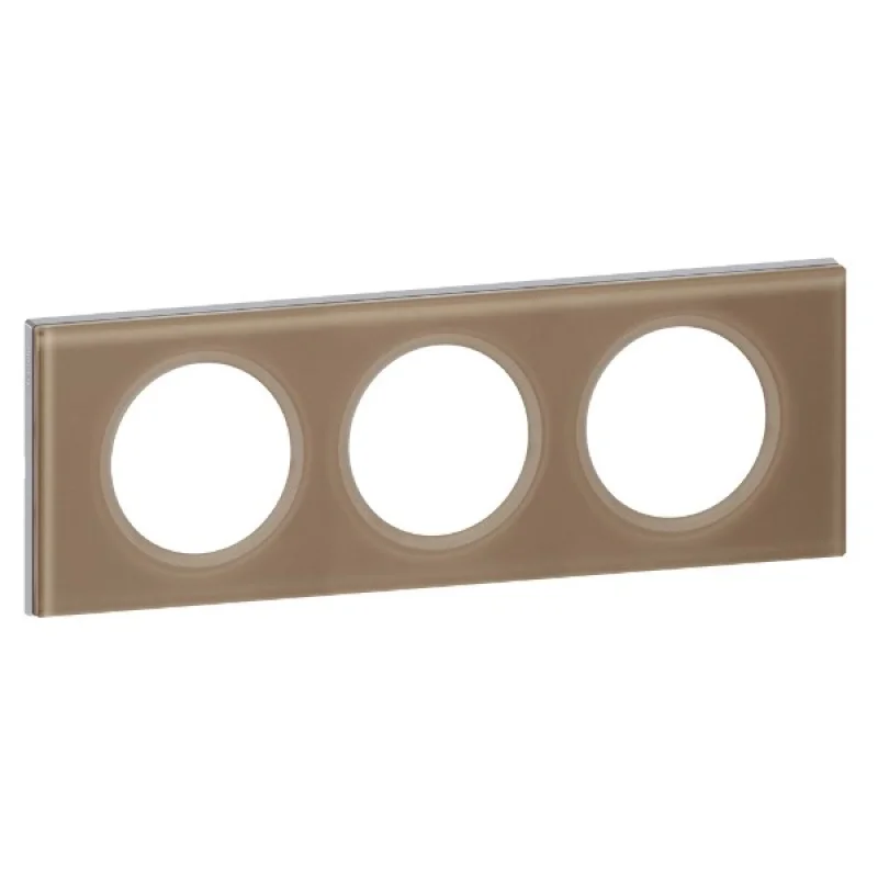 Legrand Рамка 3х Verre Moka (Мока стъкло) - Legrand Celiane 69463