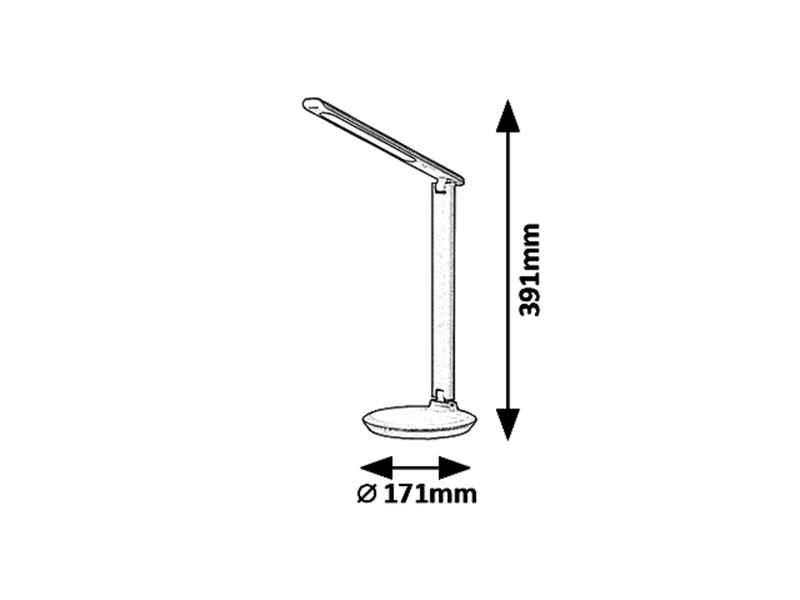 Osias – LED настолна лампа в черно, Ø171мм, 9W, 2700-6500K