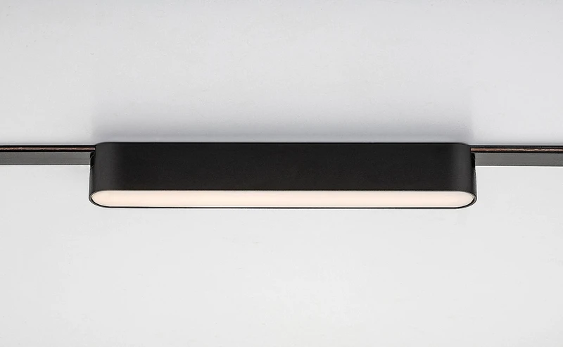 LiTrack Line04W – LED lighting for track in black/white, 220×30mm, 12W, 3000K