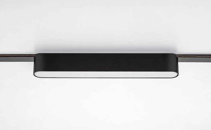 LiTrack Line04W – LED lighting for track in black/white, 220×30mm, 12W, 3000K