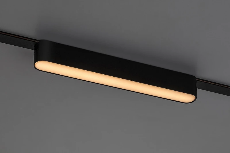 LiTrack Line04W – LED lighting for track in black/white, 220×30mm, 12W, 3000K