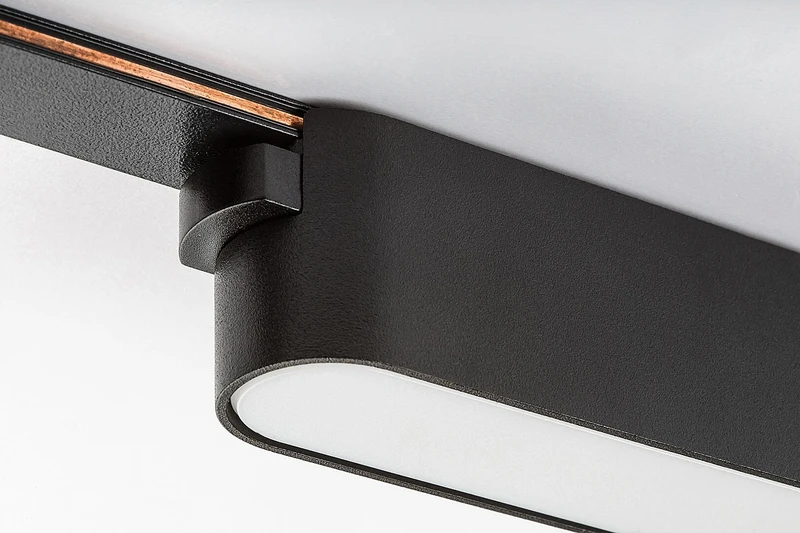 LiTrack Line04W – LED lighting for track in black/white, 220×30mm, 12W, 3000K