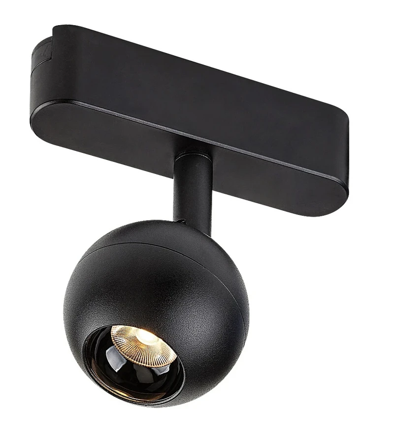 LiTrack Spot07W – LED spotlight for busbar in black/white, Ø60mm, 5W, 3000K