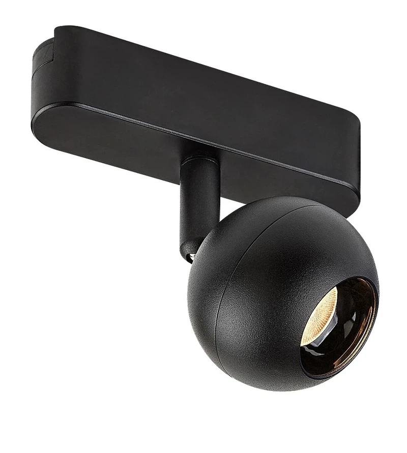 LiTrack Spot07W – LED spotlight for busbar in black/white, Ø60mm, 5W, 3000K