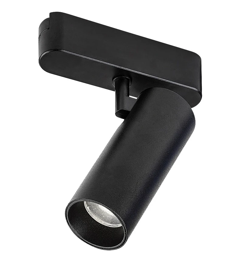 LiTrack Spot05N – LED спот за шинна система в черно, Ø43мм, 10W, 4000K