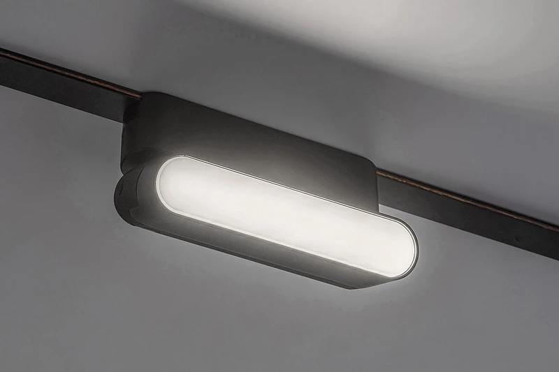 LiTrack Line11N – LED прожектор за шина в черно/бяло, 115×80мм, 6W, 4000K