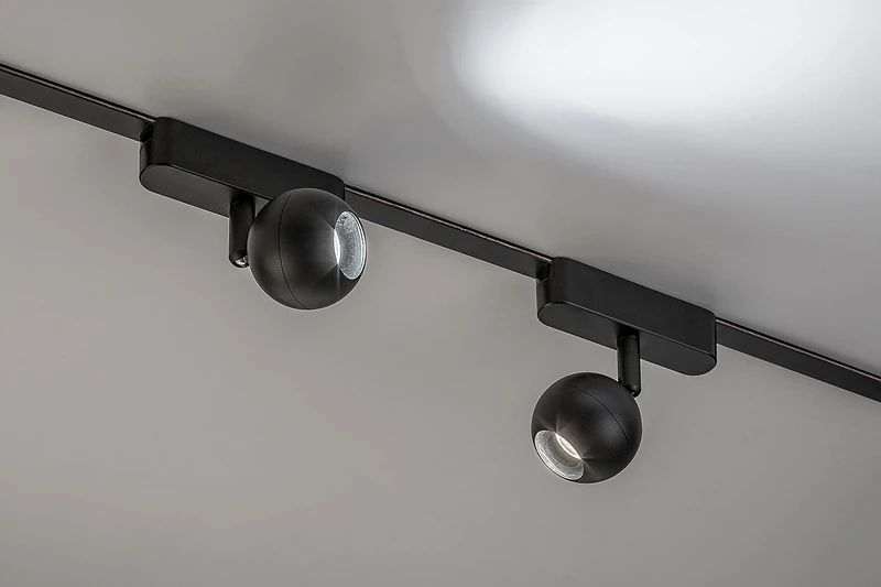 LiTrack Spot08N – LED прожектор за шина в черно/бяло, Ø60мм, 5W, 4000K