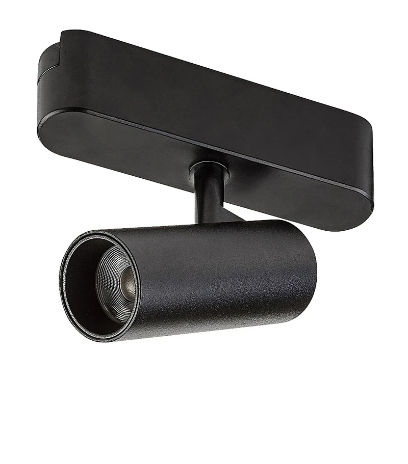 LiTrack Spot03V – LED floodlight for track in black, Ø33mm, 5W, 2700-5500K