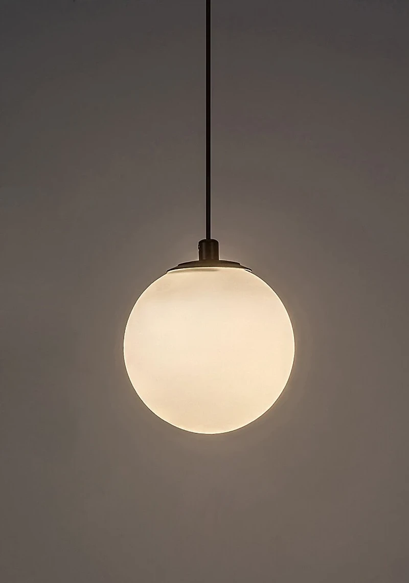 LiTrack Pend.03V – LED пендел за релсова система в черно с бяло стъкло, Ø100мм, 5W, 2700-5500K