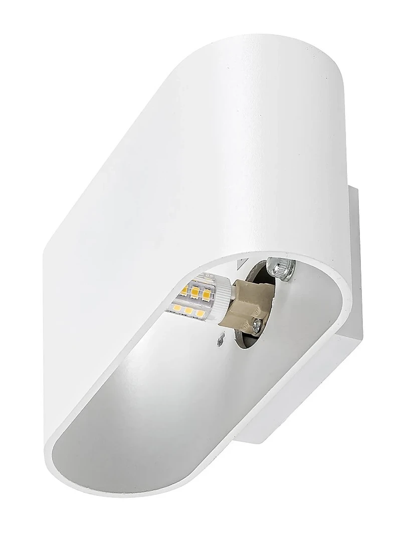 Kaunas – LED аплик за стена в бял мат, 160×80мм, 1×G9, IP20