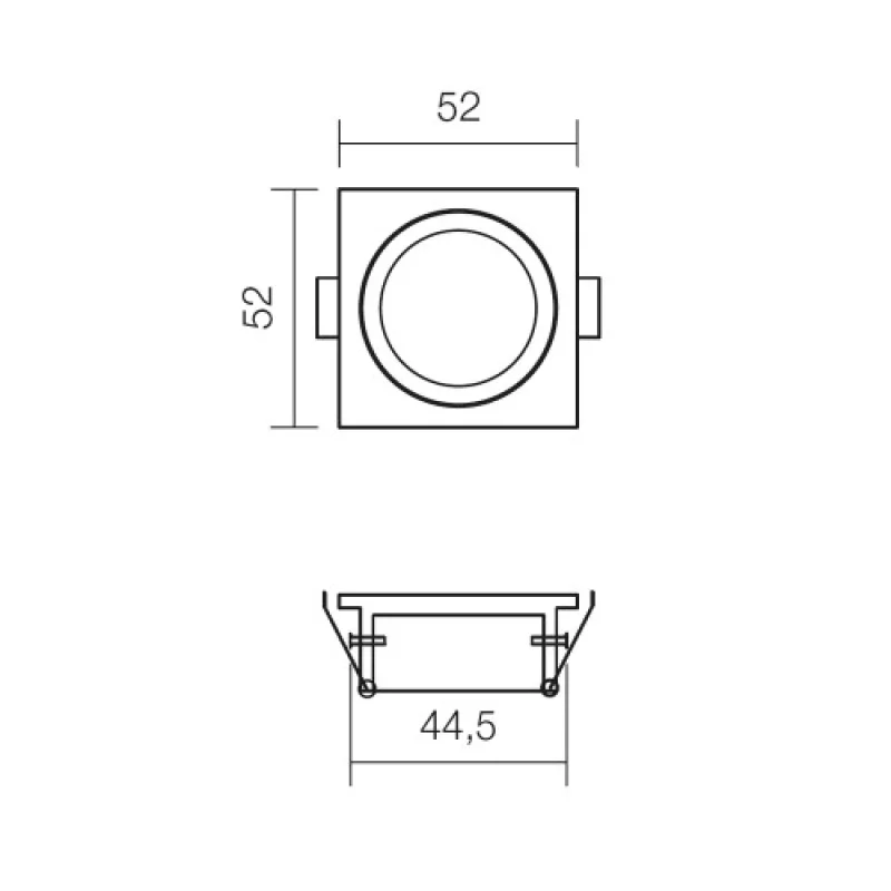Mt 70327 – Smarter LED downlight for recessed mounting in aluminium, 1W, 4000K, IP20