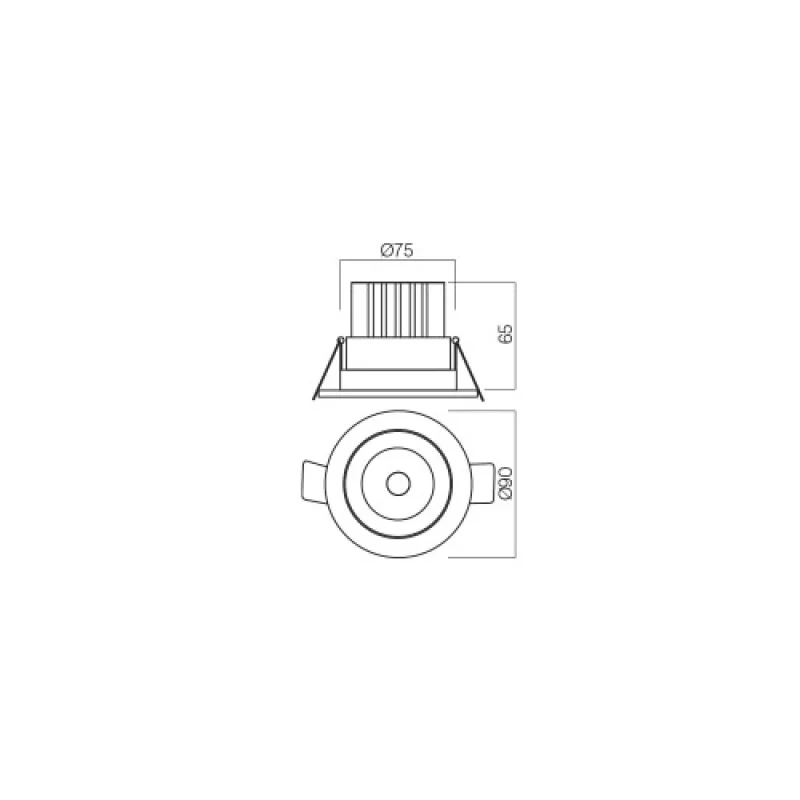 Mt 70383 – Smarter LED луна за вграждане в матово бял, 11W, 4000K, IP20