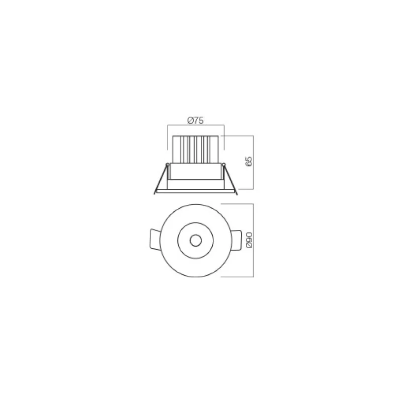Mt 70386 – Smarter LED луна за вграждане в матово черен, 10W, 3000K, IP20
