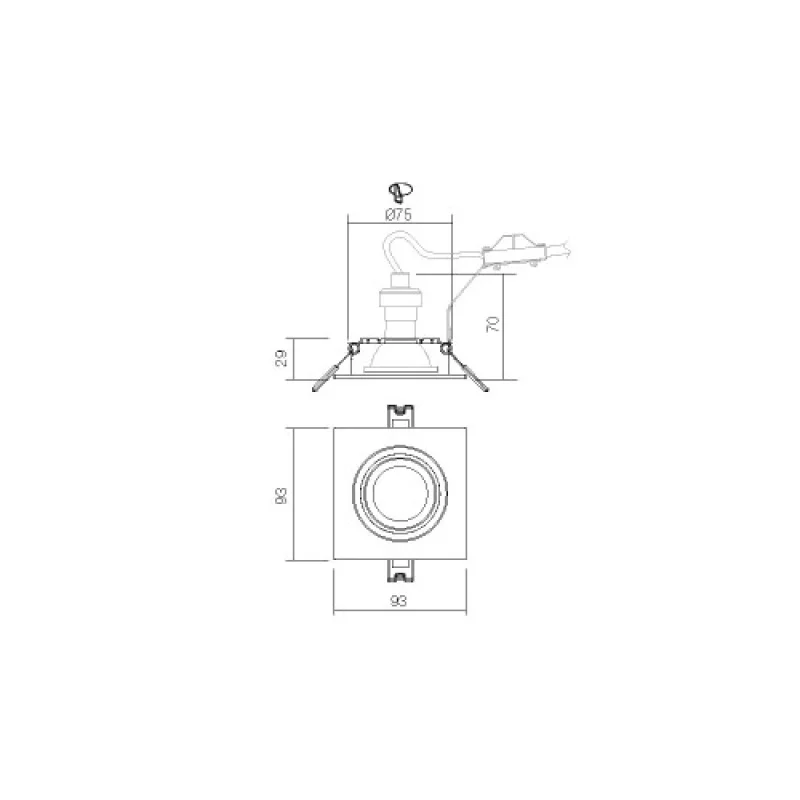 Pt01 70392 – Smarter downlight for recessed mounting in matt white, 1X50W, IP20