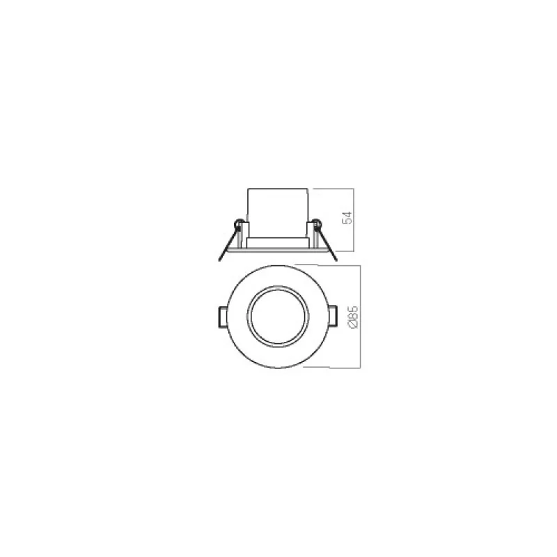 Pt07... 70404 – Smarter LED downlight for recessed mounting for bathroom in matt white, 5W, 4000K, IP44