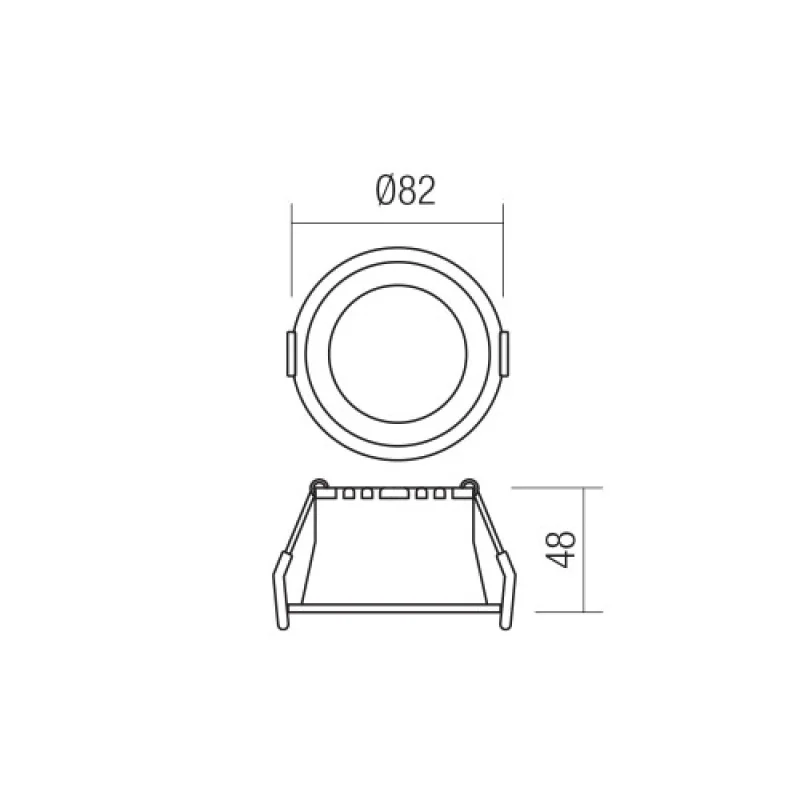 Mt 70418 – Smarter LED downlight for recessed mounting in matt black, 7W, 4000K, IP20