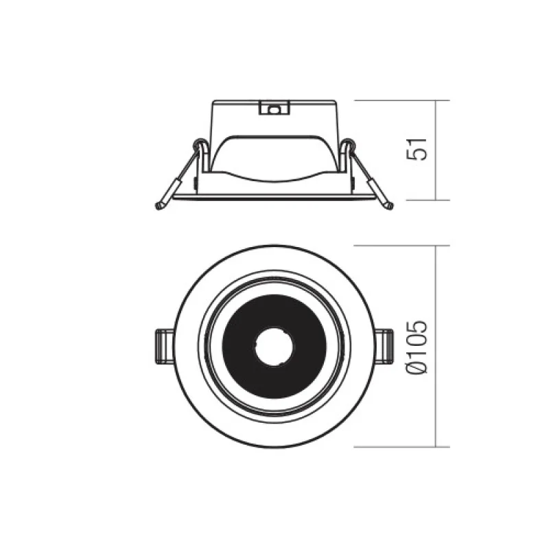 Pt 70431 – Smarter LED луна за вграждане в матово черен, 10W, 4000K, IP20