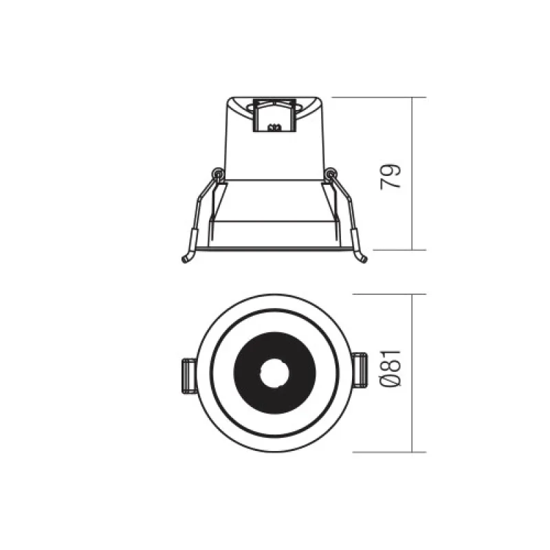 Pt 70446 – Smarter LED downlight for recessed mounting in matt gold, 6W, 3000K, IP44