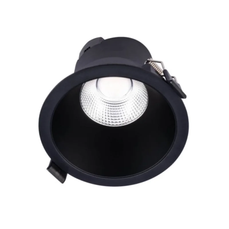 Recessed Downlights Pt 70454 – Smarter LED downlight for recessed mounting in matt black, 9W, 3000K, IP44