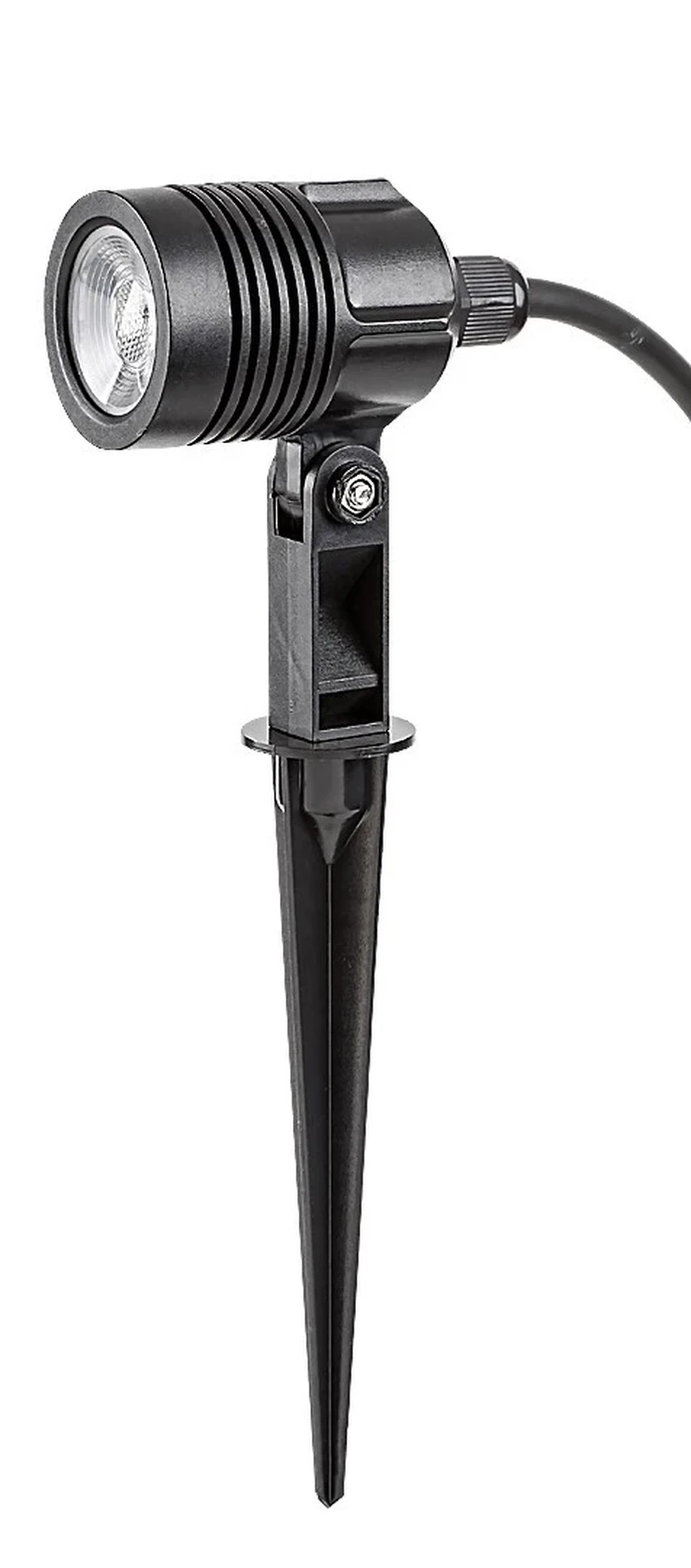Turda – LED garden lamp for spike in black, Ø40mm, 3W, 4000K, IP65