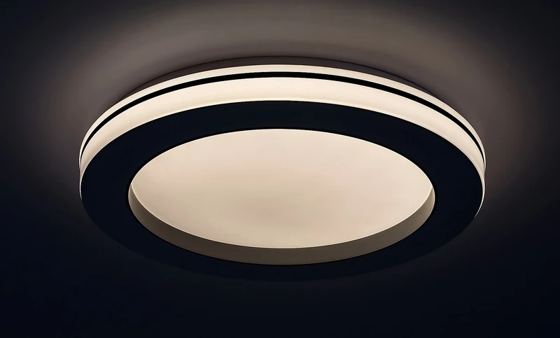 Cooperius – LED плафон в бяло, Ø480мм, 47W, 3000-6500K, димируем с дистанционно