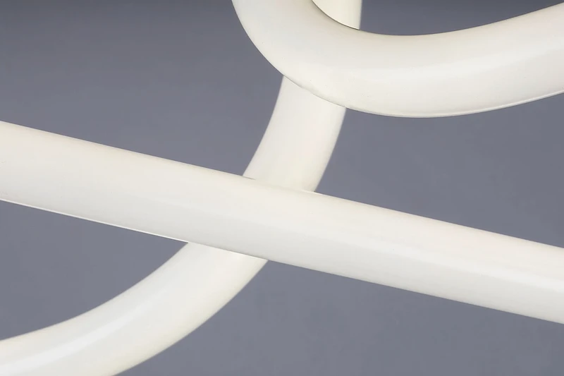 Irelia – LED ceiling light in satin chrome with white acrylic shade, Ø435mm, 23W, 4000K