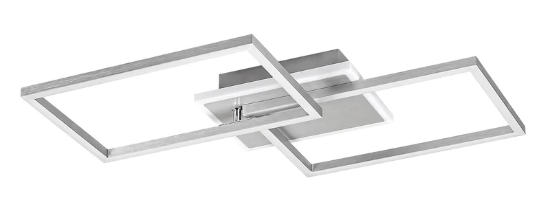 Athelstan – LED плафон в сребристо/алуминий с бял абажур, 500×390мм, 40W, 4000K