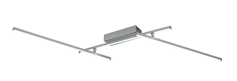 LED плафони Negan – LED плафон в сребристо с бели плафони, 1140мм, 24W, 4000K