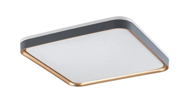 Liatris – LED плафон в сиво с бял абажур, 395×395мм, 26W, 3000K