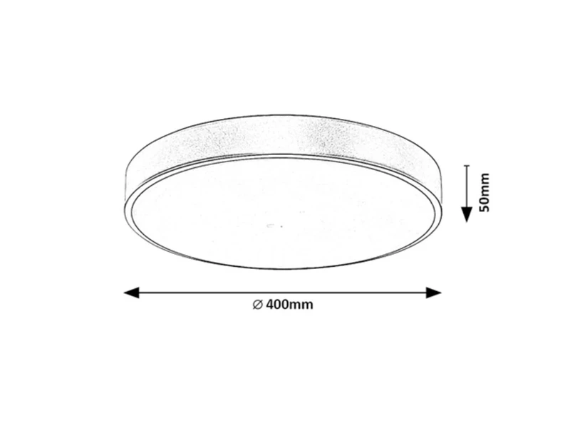 Tesia – LED плафон в златисто с бял абажур, Ø400мм, 36W, 3000K