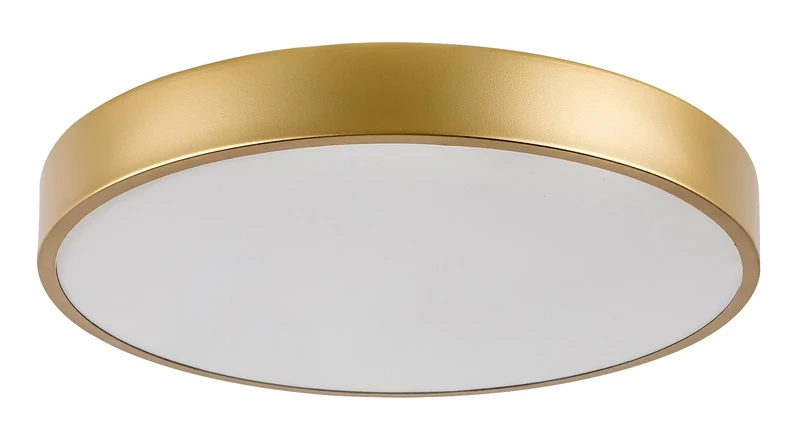 Tesia – LED плафон в златисто с бял абажур, Ø400мм, 36W, 3000K