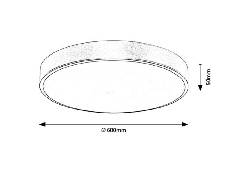 Tesia – LED ceiling light in gold with white shade, Ø600mm, 60W, 3000-6000K