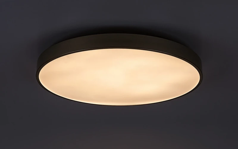 Tesia – LED ceiling light in gold with white shade, Ø600mm, 60W, 3000-6000K