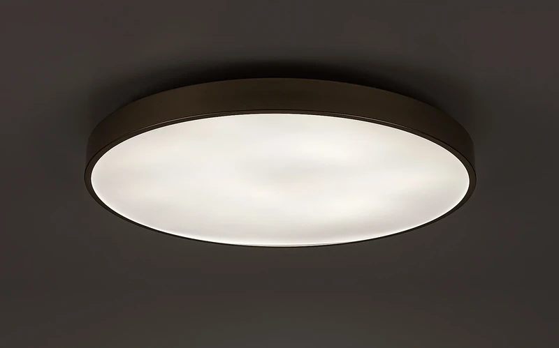 Tesia – LED ceiling light in gold with white shade, Ø600mm, 60W, 3000-6000K