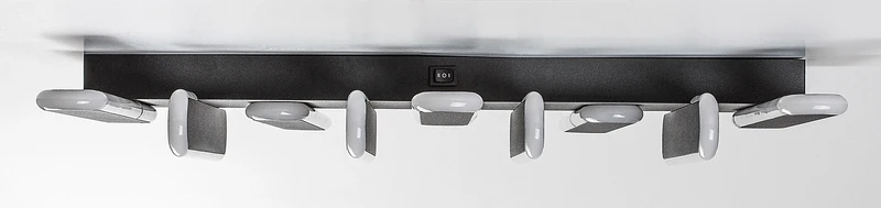 Sindri – LED плафон в черно с бял абажур, 610×610мм, 46W, 3000-4000K