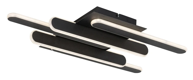 Sindri – LED ceiling light in black with white shade, 610×360mm, 36W, 3000-4000K